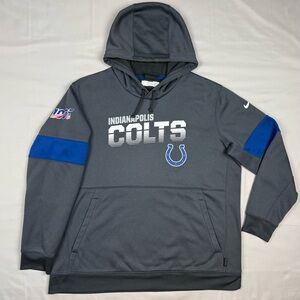 Nike Indianapolis Colts Men On Field Staff Hoodie Sweatshirt 2XL 100th Grey C6